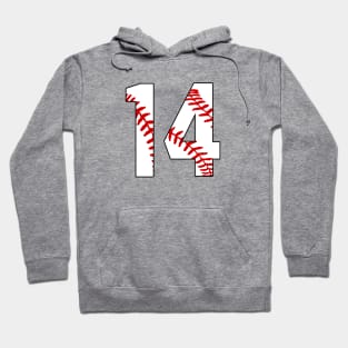 Baseball Number 14 #14 Baseball Shirt Jersey Favorite Player Biggest Fan Hoodie